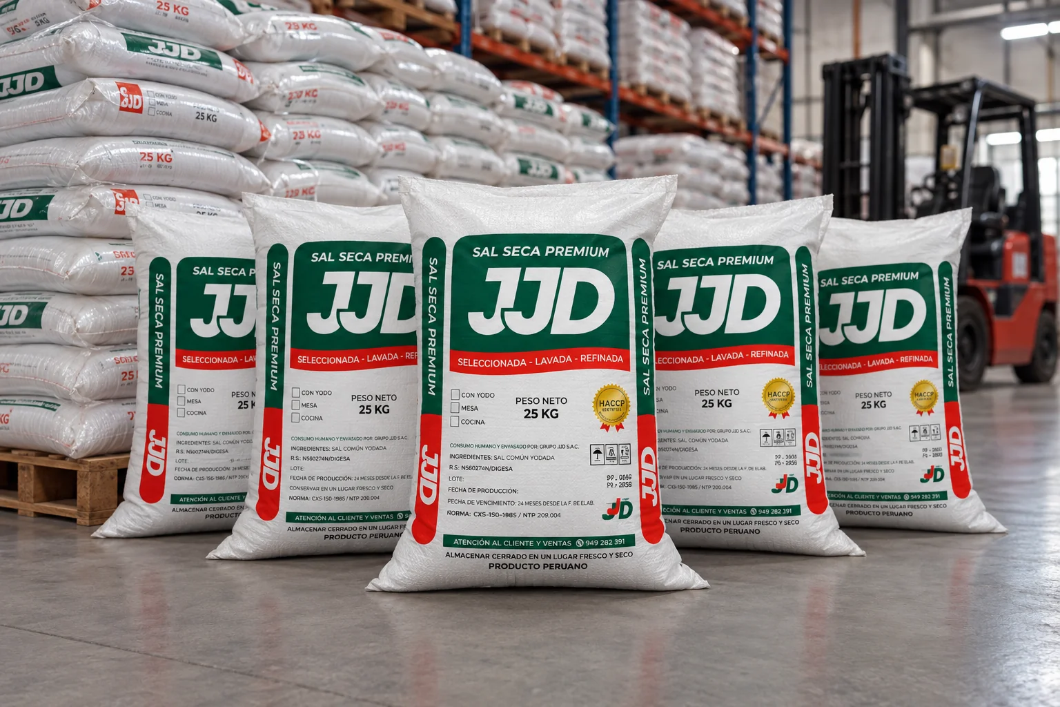 JJD Verde — Sal Seca Premium 25 kg en grupo